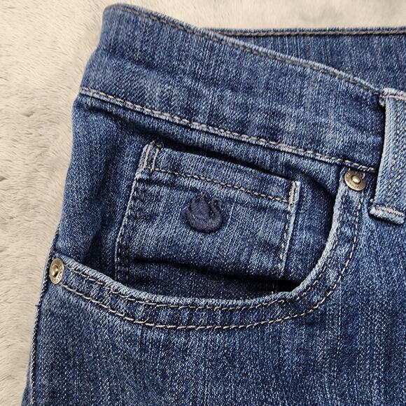 Gloria Vanderbilt Jeans Womens 10 SHORT Blue Amanda High Rise Slim Leg Stretch - Picture 2 of 16